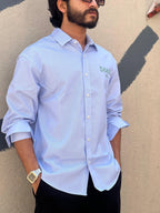 S66S® Premium Light Blue Casual Shirt for Men – Slim Fit Street Style