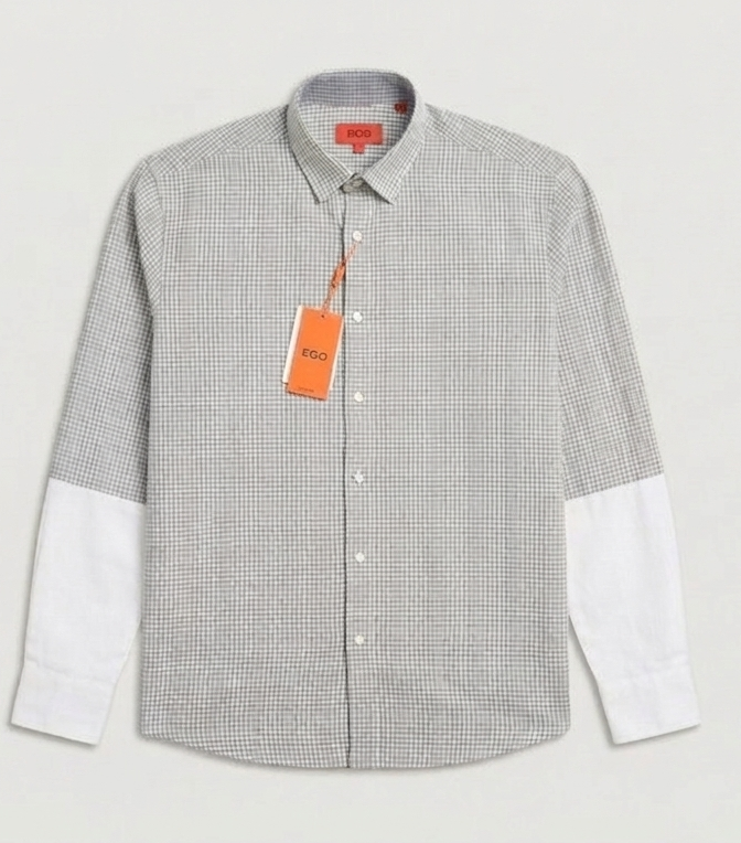Vintage Micro-Check Boxy Shirt (Pink/White)