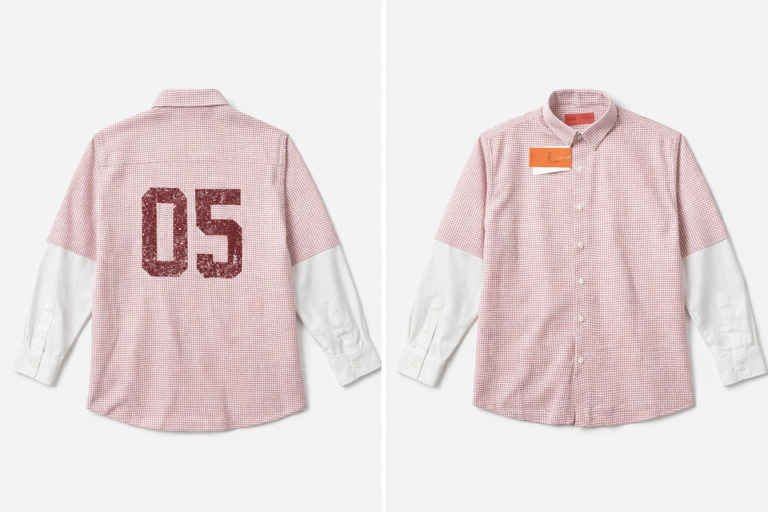 Vintage Micro-Check Boxy Shirt (Pink/White)