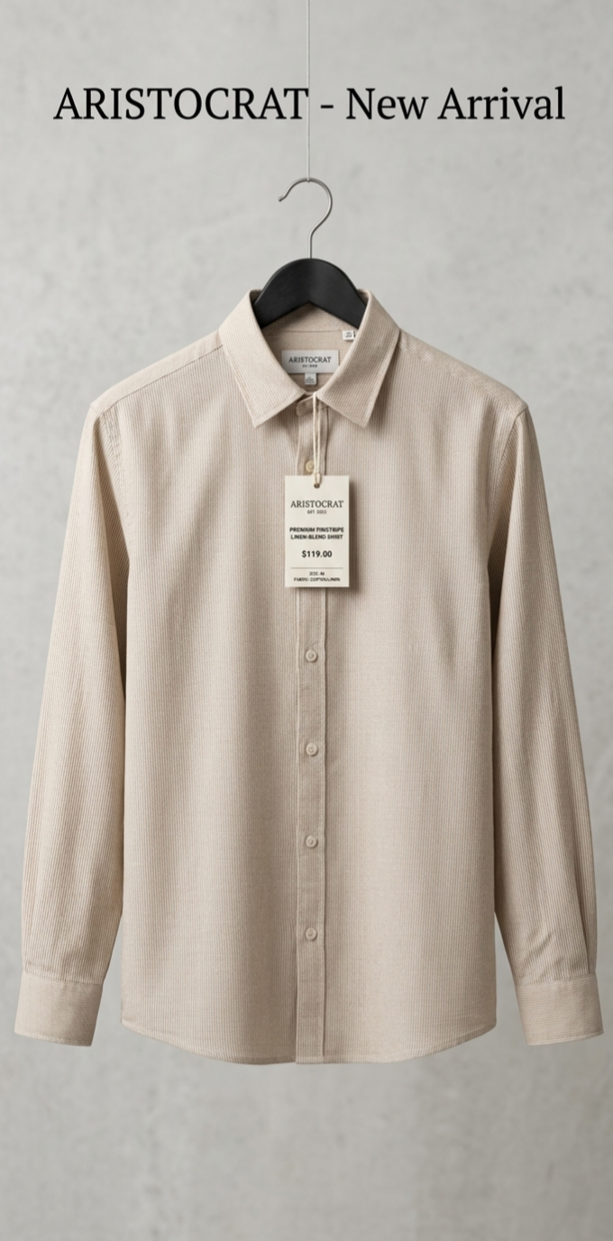 Premium Cream Beige Formal Shirt for Men | Soft Cotton Stylish Fit