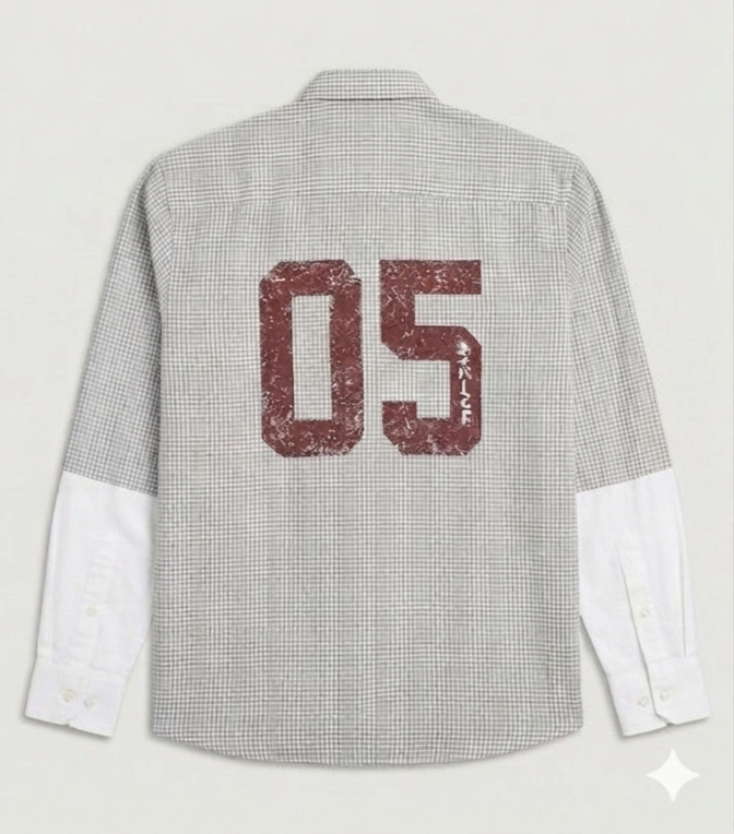 Vintage Micro-Check Boxy Shirt (Pink/White)